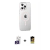 MARSİLYAN™- iPhone 16 Pro Max Kılıf Yörünge Koleksiyonu - Siyah Buffer Cam Ekran Koruyucu + Bilvis Titan Kamera Lens - TMGI