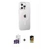 MARSİLYAN™- iPhone 16 Pro Max Kılıf Yörünge Koleksiyonu - Siyah Buffer Cam Ekran Koruyucu + Bilvis Titan Kamera Lens - GS