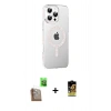 MARSİLYAN™- iPhone 16 Pro Max Kılıf Yörünge Koleksiyonu - Siyah Buffer Cam Ekran Koruyucu + Çöl Titanyum Raze Metal Kamera Lens