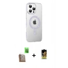 MARSİLYAN™- iPhone 16 Pro Max Kılıf Yörünge Koleksiyonu - Siyah Buffer Cam Ekran Koruyucu + Çöl Titanyum Raze Metal Kamera Lens