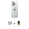 MARSİLYAN™- iPhone 16 Pro Max Kılıf Yörünge Koleksiyonu - Siyah Buffer Cam Ekran Koruyucu + Pers Alüminyum Kamera Lens - GS