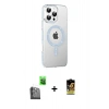 MARSİLYAN™- iPhone 16 Pro Max Kılıf Yörünge Koleksiyonu - Siyah Buffer Cam Ekran Koruyucu + Raze Metal Kamera Lens - SH