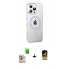 MARSİLYAN™- iPhone 16 Pro Max Kılıf Yörünge Koleksiyonu - Siyah Buffer Cam Ekran Koruyucu + Raze Metal Kamera Lens - NLGY