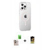 MARSİLYAN™- iPhone 16 Pro Max Kılıf Yörünge Koleksiyonu - Siyah Buffer Cam Ekran Koruyucu + Raze Metal Kamera Lens - NLGY