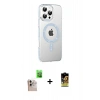 MARSİLYAN™- iPhone 16 Pro Max Kılıf Yörünge Koleksiyonu - Siyah Buffer Cam Ekran Koruyucu + Raze Metal Kamera Lens - NLGY