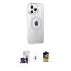 MARSİLYAN™- iPhone 16 Pro Max Kılıf Yörünge Koleksiyonu - Siyah Buffer Cam Ekran Koruyucu + Bilvis Titan Kamera Lens - SH