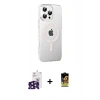 MARSİLYAN™- iPhone 16 Pro Max Kılıf Yörünge Koleksiyonu - Siyah Buffer Cam Ekran Koruyucu + Bilvis Titan Kamera Lens - SH