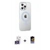 MARSİLYAN™- iPhone 16 Pro Max Kılıf Yörünge Koleksiyonu - Siyah Buffer Hayalet Cam Ekran Koruyucu + Bilvis Titan Kamera Lens - TMGI