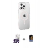 MARSİLYAN™- iPhone 16 Pro Max Kılıf Yörünge Koleksiyonu - Siyah Buffer Hayalet Cam Ekran Koruyucu + Bilvis Titan Kamera Lens - GS