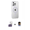 MARSİLYAN™- iPhone 16 Pro Max Kılıf Yörünge Koleksiyonu - Siyah Buffer Hayalet Cam Ekran Koruyucu + Bilvis Titan Kamera Lens - GS