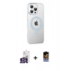 MARSİLYAN™- iPhone 16 Pro Max Kılıf Yörünge Koleksiyonu - Siyah Buffer Hayalet Cam Ekran Koruyucu + Bilvis Titan Kamera Lens - GS