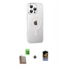 MARSİLYAN™- iPhone 16 Pro Max Kılıf Yörünge Koleksiyonu - Siyah Buffer Hayalet Cam Ekran Koruyucu + Raze Metal Kamera Lens - CLTM