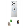 MARSİLYAN™- iPhone 16 Pro Max Kılıf Yörünge Koleksiyonu - Siyah Buffer Hayalet Cam Ekran Koruyucu + Raze Metal Kamera Lens - CLTM