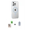 MARSİLYAN™- iPhone 16 Pro Max Kılıf Yörünge Koleksiyonu - Siyah Joko Magic 5D Cam + Natural Grey Raze Metal Kamera Lens