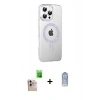 MARSİLYAN™- iPhone 16 Pro Max Kılıf Yörünge Koleksiyonu - Siyah Joko Magic 5D Cam + Natural Grey Raze Metal Kamera Lens