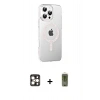 MARSİLYAN™- iPhone 16 Pro Max Kılıf Yörünge Koleksiyonu - Siyah Joko Magic 5D Hayalet Cam + PVD Metal Kamera Lens - GD