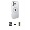 MARSİLYAN™- iPhone 16 Pro Max Kılıf Yörünge Koleksiyonu - Siyah Joko Magic 5D Hayalet Cam + PVD Metal Kamera Lens - GD
