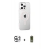 MARSİLYAN™- iPhone 16 Pro Max Kılıf Yörünge Koleksiyonu - Siyah Joko Magic 5D Hayalet Cam + Pers Alüminyum Kamera Lens - GI