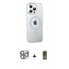 MARSİLYAN™- iPhone 16 Pro Max Kılıf Yörünge Koleksiyonu - Siyah Joko Magic 5D Hayalet Cam + Pers Alüminyum Kamera Lens - GI