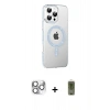 MARSİLYAN™- iPhone 16 Pro Max Kılıf Yörünge Koleksiyonu - Siyah Joko Magic 5D Hayalet Cam + Pers Alüminyum Kamera Lens - GS