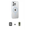 MARSİLYAN™- iPhone 16 Pro Max Kılıf Yörünge Koleksiyonu - Siyah Joko Magic 5D Hayalet Cam + PVD Metal Kamera Lens - SH