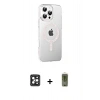 MARSİLYAN™- iPhone 16 Pro Max Kılıf Yörünge Koleksiyonu - Siyah Joko Magic 5D Hayalet Cam + PVD Metal Kamera Lens - SH