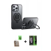 MARSİLYAN™- iPhone 16 Pro Max Kılıf Zirve Çizgi Prime - Şeffaf 360 Full Body Arka Koruyucu + Raze Metal Kamera Lens - CLTM