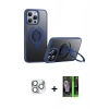 MARSİLYAN™- iPhone 16 Pro Max Kılıf Zirve Çizgi Prime - Şeffaf 360 Full Body Arka Koruyucu + Pers Alüminyum Kamera Lens - GS