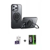 MARSİLYAN™- iPhone 16 Pro Max Kılıf Zirve Çizgi Prime - Şeffaf 360 Full Body Arka Koruyucu + Bilvis Titan Kamera Lens - TMGI