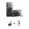 MARSİLYAN™- iPhone 16 Pro Max Kılıf Zirve Çizgi Prime - Şeffaf Pasifik Cam Ekran Koruyucu + Bilvis Titan Kamera Lens - SH