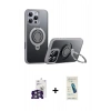 MARSİLYAN™- iPhone 16 Pro Max Kılıf Zirve Çizgi Prime - Şeffaf Pasifik Cam Ekran Koruyucu + Bilvis Titan Kamera Lens - GS