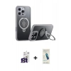 MARSİLYAN™- iPhone 16 Pro Max Kılıf Zirve Çizgi Prime - Şeffaf Pasifik Cam Ekran Koruyucu + Bilvis Titan Kamera Lens - TMGI