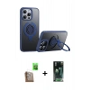 MARSİLYAN™- iPhone 16 Pro Max Kılıf Zirve Çizgi Prime - Siyah 360 Mat Full Body Arka Koruyucu + Raze Metal Kamera Lens - CLTM