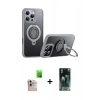 MARSİLYAN™- iPhone 16 Pro Max Kılıf Zirve Çizgi Prime - Siyah 360 Mat Full Body Arka Koruyucu + Raze Metal Kamera Lens - NLGY