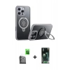 MARSİLYAN™- iPhone 16 Pro Max Kılıf Zirve Çizgi Prime - Siyah 360 Mat Full Body Arka Koruyucu + Raze Metal Kamera Lens - SH
