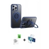 MARSİLYAN™- iPhone 16 Pro Max Kılıf Zirve Çizgi Prime - Siyah 3D Antistatik Cam Ekran Koruyucu + Raze Metal Kamera Lens - BZ