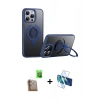 MARSİLYAN™- iPhone 16 Pro Max Kılıf Zirve Çizgi Prime - Siyah 3D Antistatik Cam Ekran Koruyucu + Raze Metal Kamera Lens - CLTM