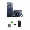 MARSİLYAN™- iPhone 16 Pro Max Kılıf Zirve Çizgi Prime - Siyah 3D Antistatik Hayalet Cam Ekran Koruyucu + Raze Metal Kamera Lens - SH