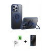 MARSİLYAN™- iPhone 16 Pro Max Kılıf Zirve Çizgi Prime - Siyah 3D Antistatik Hayalet Cam Ekran Koruyucu + Raze Metal Kamera Lens - BZ