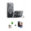 MARSİLYAN™- iPhone 16 Pro Max Kılıf Zirve Çizgi Prime - Siyah 3D Antistatik Mat Seramik Nano Ekran Koruyucu + Raze Metal Kamera Lens - NLGY