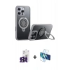 MARSİLYAN™- iPhone 16 Pro Max Kılıf Zirve Çizgi Prime - Siyah 3D Antistatik Seramik Nano Ekran Koruyucu + Bilvis Titan Kamera Lens - SH