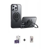 MARSİLYAN™- iPhone 16 Pro Max Kılıf Zirve Çizgi Prime - Siyah Bilvis 3D Cam Ekran Koruyucu + Bilvis Titan Kamera Lens - TMGI