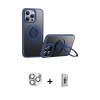 MARSİLYAN™- iPhone 16 Pro Max Kılıf Zirve Çizgi Prime - Siyah Bilvis 3D Cam Ekran Koruyucu + Pers Alüminyum Kamera Lens - GS