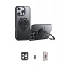 MARSİLYAN™- iPhone 16 Pro Max Kılıf Zirve Çizgi Prime - Siyah Bilvis 3D Cam Ekran Koruyucu + PVD Metal Kamera Lens - SH