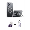 MARSİLYAN™- iPhone 16 Pro Max Kılıf Zirve Çizgi Prime - Siyah Bilvis 3X AR Hayalet Cam Ekran Koruyucu + Bilvis Titan Kamera Lens - SH