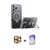 MARSİLYAN™- iPhone 16 Pro Max Kılıf Zirve Çizgi Prime - Siyah Bilvis 5in1 3D Magic Cam Ekran Koruyucu + Pers Alüminyum Kamera Lens - CLTM
