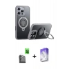 MARSİLYAN™- iPhone 16 Pro Max Kılıf Zirve Çizgi Prime - Siyah Bilvis 5in1 3D Magic Cam Ekran Koruyucu + Raze Metal Kamera Lens - SH