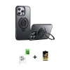 MARSİLYAN™- iPhone 16 Pro Max Kılıf Zirve Çizgi Prime - Siyah Buffer Cam Ekran Koruyucu + Raze Metal Kamera Lens - BZ