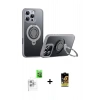 MARSİLYAN™- iPhone 16 Pro Max Kılıf Zirve Çizgi Prime - Siyah Buffer Cam Ekran Koruyucu + Raze Metal Kamera Lens - BZ
