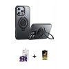 MARSİLYAN™- iPhone 16 Pro Max Kılıf Zirve Çizgi Prime - Siyah Buffer Cam Ekran Koruyucu + Bilvis Titan Kamera Lens - SH